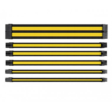 Thermaltake TtMod Sleeved PSU Extension Cable Set – Yellow/Black