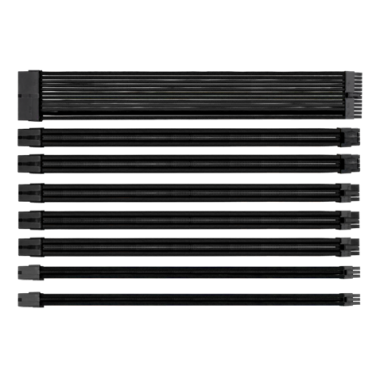 Thermaltake TtMod Sleeved PSU Extension Cable Set V2 - All Black