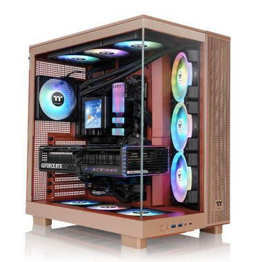 Thermaltake View 380 XL Tempered Glass ARGB Mid Tower Case Gravel Sand Edition
