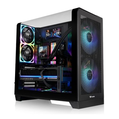 Thermaltake View 390 Air Curved Tempered Glass ATX Mid Tower Case Black Edition