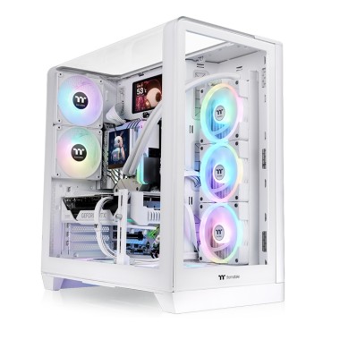 Thermaltake View 390 Curved Tempered Glass Mid Tower Case Snow Edition