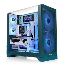 Thermaltake View 390 Air Curved Tempered Glass ATX Mid Tower Case Transformative Teal Edition