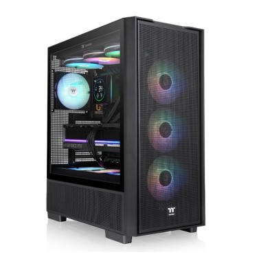 Thermaltake S380 Tempered Glass ARGB Mid Tower Case Black Edition