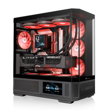 Thermaltake View 370 Tempered Glass ARGB Mid Tower Case Black Edition