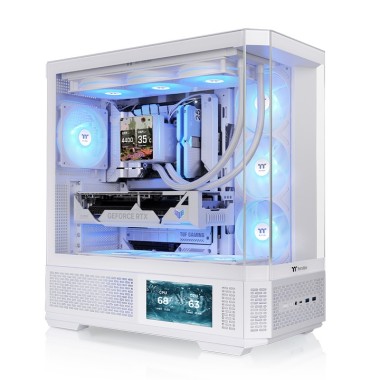 Thermaltake View 370 Tempered Glass ARGB Mid Tower Case Snow Edition
