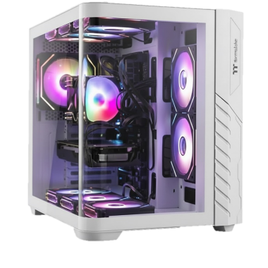 Thermaltake Vision 330 CR Infinity Curved Tempered Glass ARGB Mid Tower Case Snow Edition