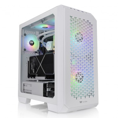 Thermaltake View 300 MX ARGB Dual Front Panel (TG / Mesh) Tempered Glass E-ATX Mid Tower Case Snow Edition