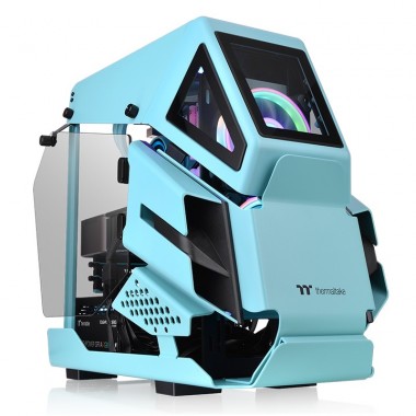 Thermaltake AH T200 Tempered Glass Micro Case Turquoise Edition