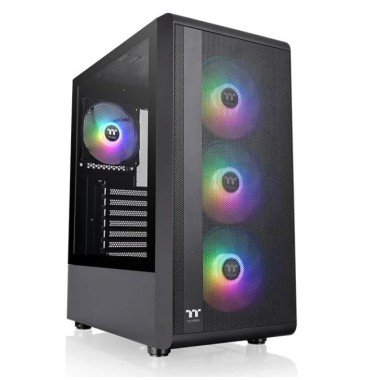 Thermaltake S200 PLUS ARGB TG Mid Tower Case Black Edition