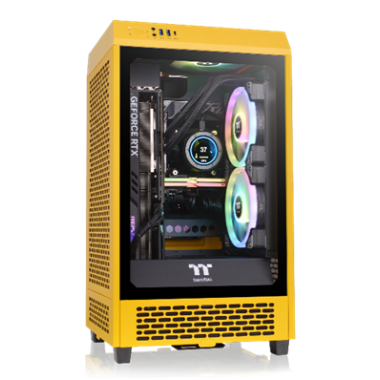 Thermaltake The Tower 200 Tempered Glass Mini Tower Case Bumblebee Edition