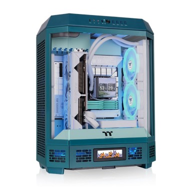 Thermaltake The Tower 600 Tempered Glass Mid Tower Case Transformative Teal Edition
