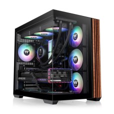 Thermaltake View 380 WS ARGB Mid Tower Case Black Wood Edition