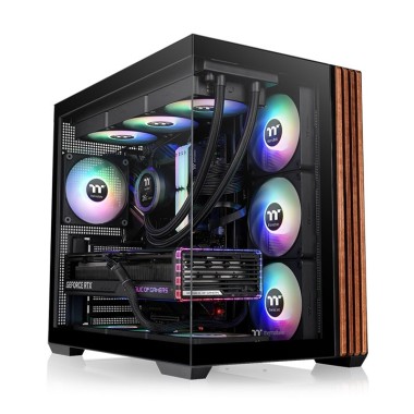 Thermaltake View 380 WS ARGB Mid Tower Case Black Wood Edition