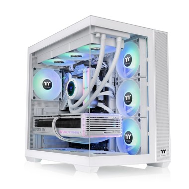 Thermaltake View 380 Tempered Glass ARGB Mid Tower Case Snow Edition