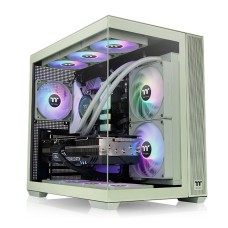 Thermaltake View 380 Tempered Glass ARGB Mid Tower Case Matcha Green Edition