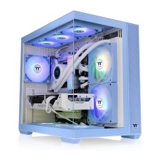 Thermaltake View 380 Tempered Glass ARGB Mid Tower Case Hydrangea Blue Edition