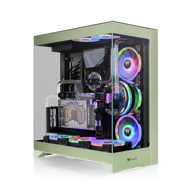 Thermaltake CTE E550 Tempered Glass Dual Chamber Mid Tower Case Matcha Green Edition (Supports Hidden Connector M/B)