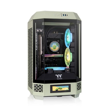 Thermaltake The Tower 250 Tempered Glass Mini Tower Case Matcha Green Edition