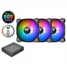Thermaltake Pure Plus 12 TT Premium Edition 120mm LED RGB Fan with Controller - 3 Fan Pack