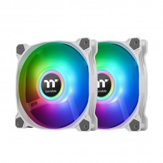 Thermaltake Pure Duo 12 ARGB 120mm Sync Fan (2-LED Ring Design) with Controller - White 2 Fan Pack