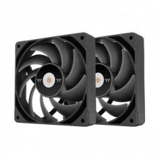 Thermaltake TOUGHFAN 14 Pro PWM High Static Pressure (up to 2000RPM) Radiator Fan (2 Pack) - Black Edition