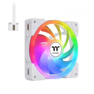 Thermaltake SWAFAN EX12 ARGB Magnetic Quick Connect PWM Cooling Fan (up to 2000RPM) White Edition - 3 Fan Pack