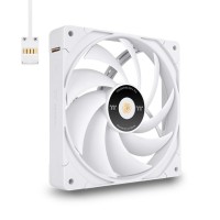 Thermaltake TOUGHFAN EX14 Pro Magnetic Connection PWM High Static Pressure (up to 2000RPM) Radiator Fan White Edition - 3 Fan Pack