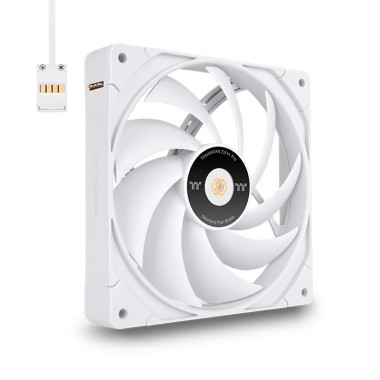 Thermaltake TOUGHFAN EX14 Pro Magnetic Connection PWM High Static Pressure (up to 2000RPM) Radiator Fan White Edition - 3 Fan Pack