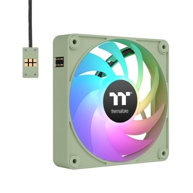 Thermaltake CT140 EX ARGB Magnetic Quick Connect PWM Fan (up to 1800RPM) Matcha Green Edition - 3 Fan Pack