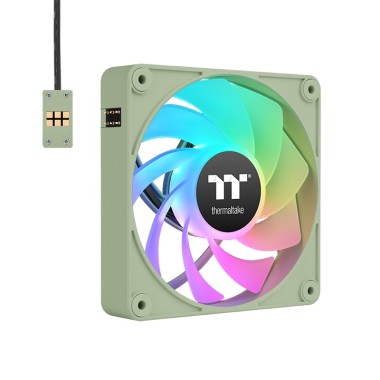 Thermaltake CT120 EX Reverse ARGB Magnetic Quick Connect PWM Fan (up to 2000RPM) Matcha Green Edition- 3 Fan Pack