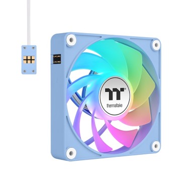 Thermaltake CT140 EX Reverse ARGB Magnetic Quick Connect PWM Fan (up to 1800RPM) Hydrangea Blue Edition - 3 Fan Pack