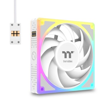 Thermaltake TOUGHFAN EX 140 ARGB PWM High Static Pressure (up to 2000RPM) Radiator Fan White Edition - 3 Fan Pack