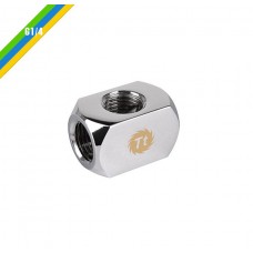 Thermaltake Pacific 4-Way G1/4 Connector Block - Chrome