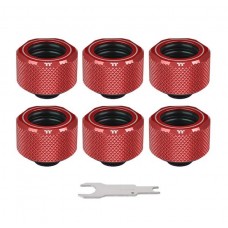 Thermaltake Pacific C-PRO Leak-Proof G1/4 PETG Tube 16mm OD Compression - Red (6-Pack Fittings)