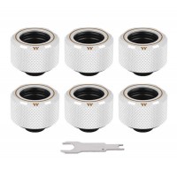 Thermaltake Pacific C-PRO Leak-Proof G1/4 PETG Tube 16mm OD Compression - White (6-Pack Fittings)
