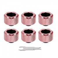 Thermaltake Pacific C-PRO G1/4 PETG Tube 16mm OD Compression – Rose Gold (6-Pack Fittings)