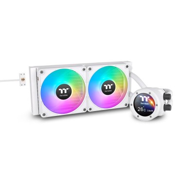 Thermaltake TH280 V2 Ultra EX ARGB Magnetic Connect with 2.1" LCD Display AIO Liquid CPU Cooler Snow Edition