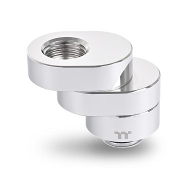 Thermaltake Pacific F-Pro Rotary Offset Female to Male Fitting - Chrome