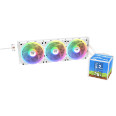 Thermaltake MINECUBE 360 Ultra ARGB with 3.95" Quad-LCD Cube Display AIO Liquid CPU Cooler White Edition