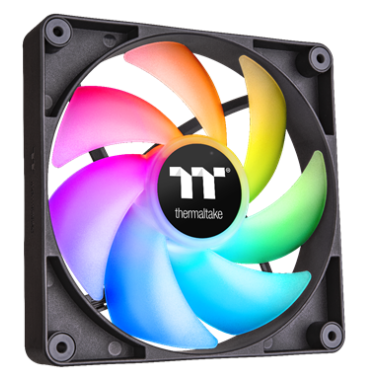 Thermaltake CT140 EX ARGB Magnetic Quick Connect PWM Fan (up to 1800RPM) Black Edition - 3 Fan Pack 