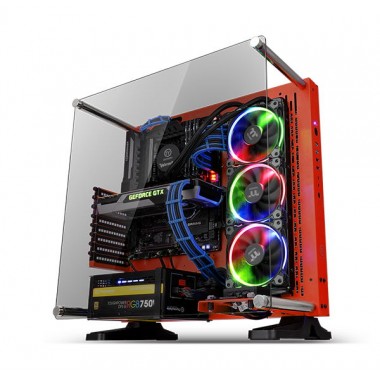 Thermaltake Core P3 Red Edition Tempered Glass Mid Tower Open Frame Case 