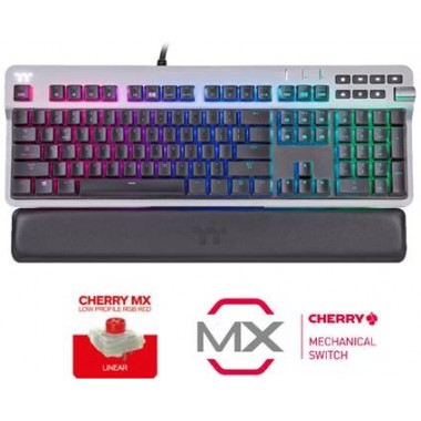 Thermaltake Gaming ARGENT K6 RGB Low-Profile Cherry MX Red Switch Gaming Keyboard