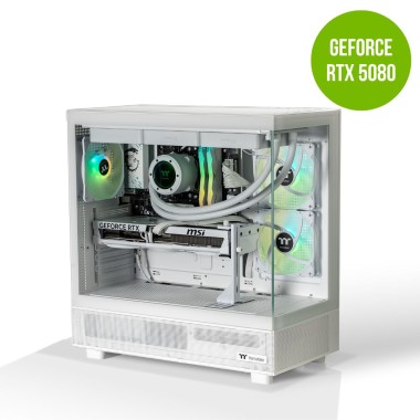 Thermaltake Gaming System Horizon Xtreme V2 SNOW Edition - AMD 7800X3D / RTX 5080/ B650 WIFI/ 32GB RAM/ View 270 ARGB SNOW