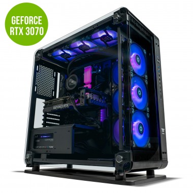 Thermaltake Computer System Rapture PRO V3 - AMD 5600X/ RTX 3070/ 16G RGB DDR4/ Customisable LCD AIO/ B550 Chipset WIFI/ Core P6 Black
