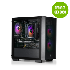 Thermaltake Gaming System Genesis V5 - AMD 5500 / RTX 3050 / B550 WIFI / 16GB DDR4 RAM / H16 Black