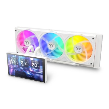 Thermaltake ST360 Ultra ARGB with 7" LCD Display AIO Liquid CPU Cooler Snow Edition