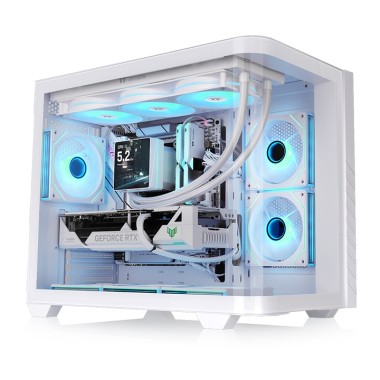 Thermaltake Vision 330 CR Infinity Curved Tempered Glass ARGB Mid Tower Case Snow Edition